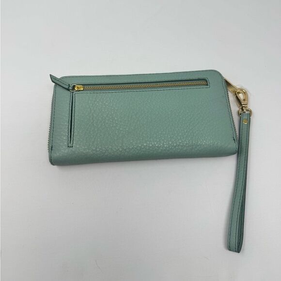 Fossil Sydny Large Zip Clutch Wallet Seaglass   NWT - Picture 2 of 8